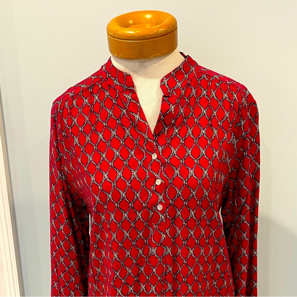 ROCKFLOWERPAPER Red Print Tunic Dress Size Medium